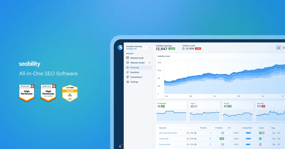 Seobility官网首页截图