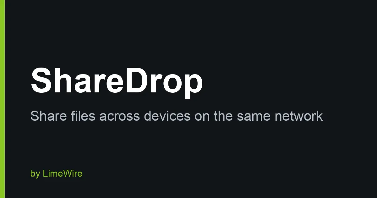 ShareDrop官网首页截图