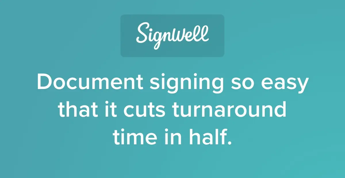 SignWell官网首页截图
