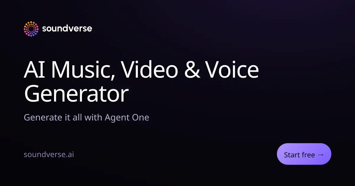 Soundverse AI官网首页截图
