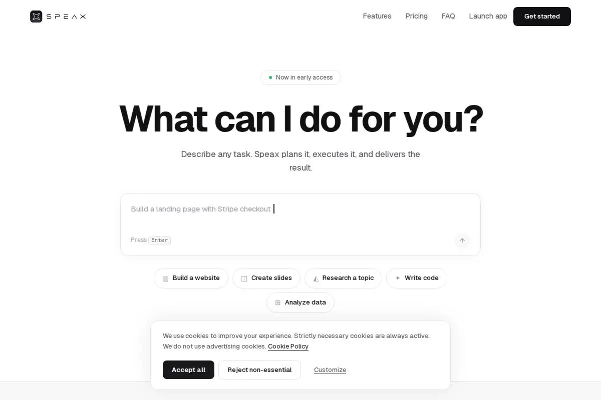 Speax.ai官网首页截图
