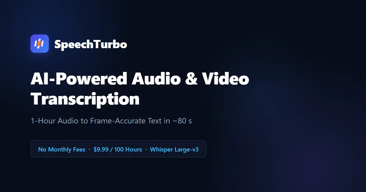 SpeechTurbo官网首页截图