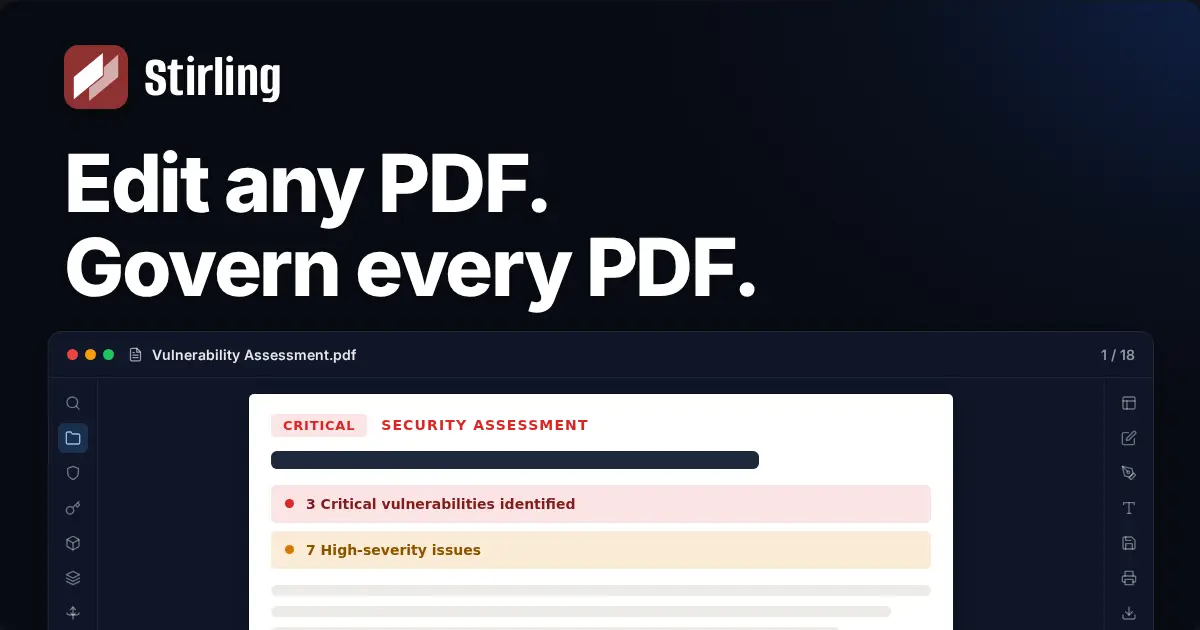 Stirling PDF官网首页截图