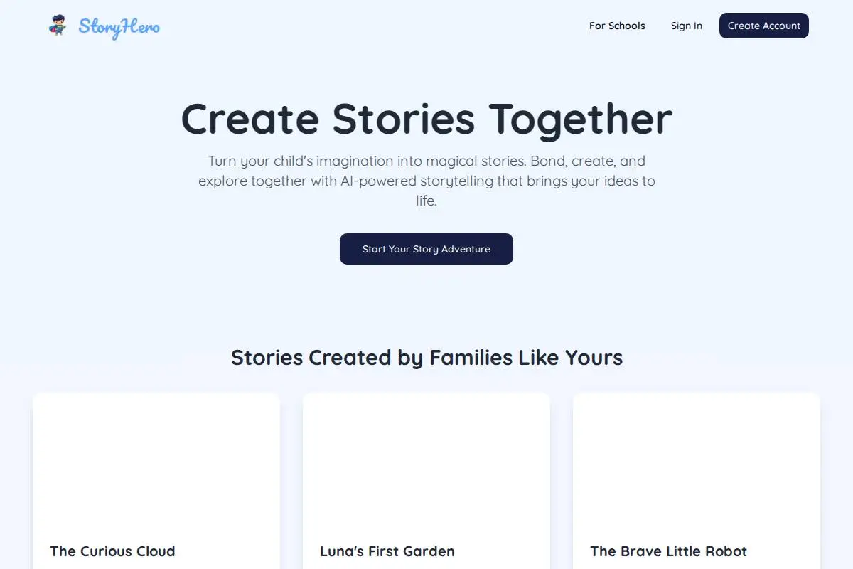 StoryHero官网首页截图