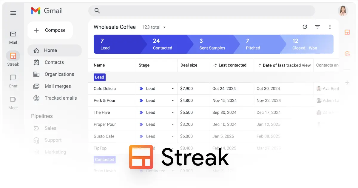 Streak官网首页截图