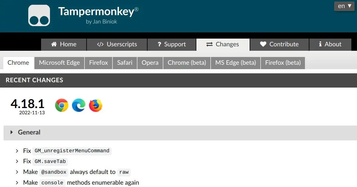 Tampermonkey官网首页截图