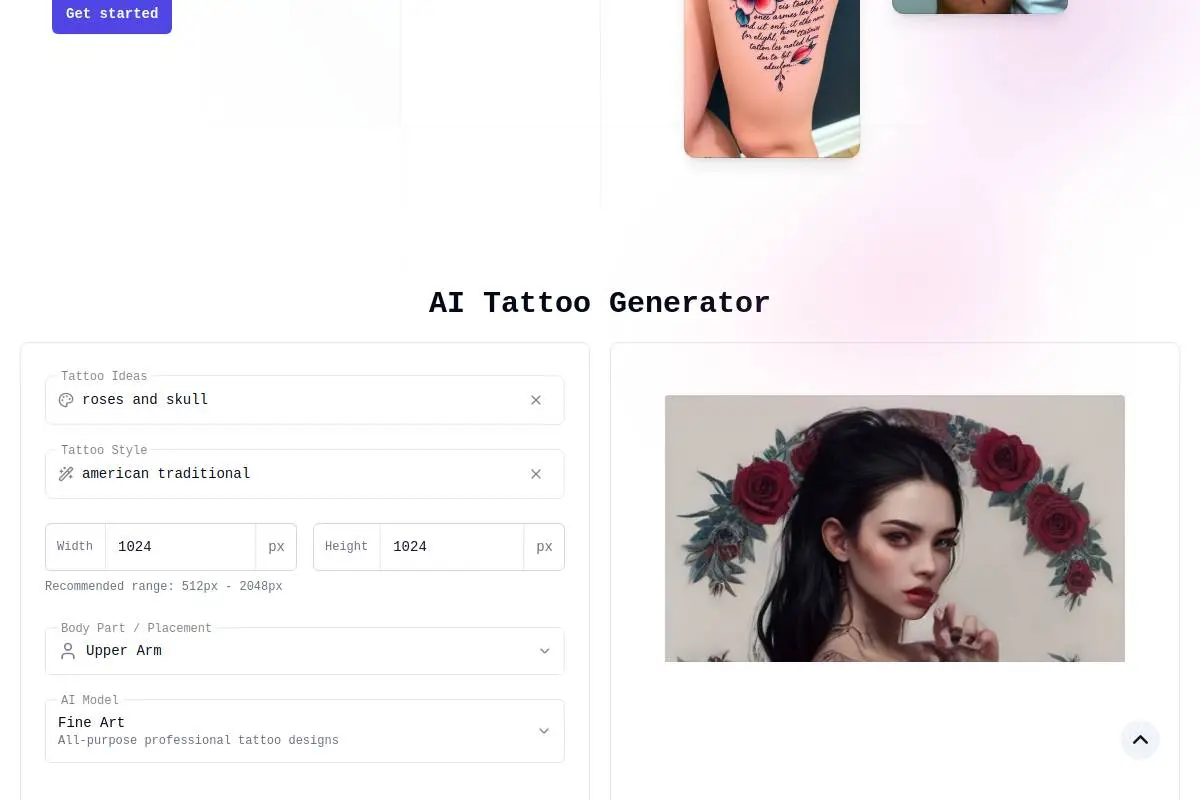 TattooGen.ai官网首页截图