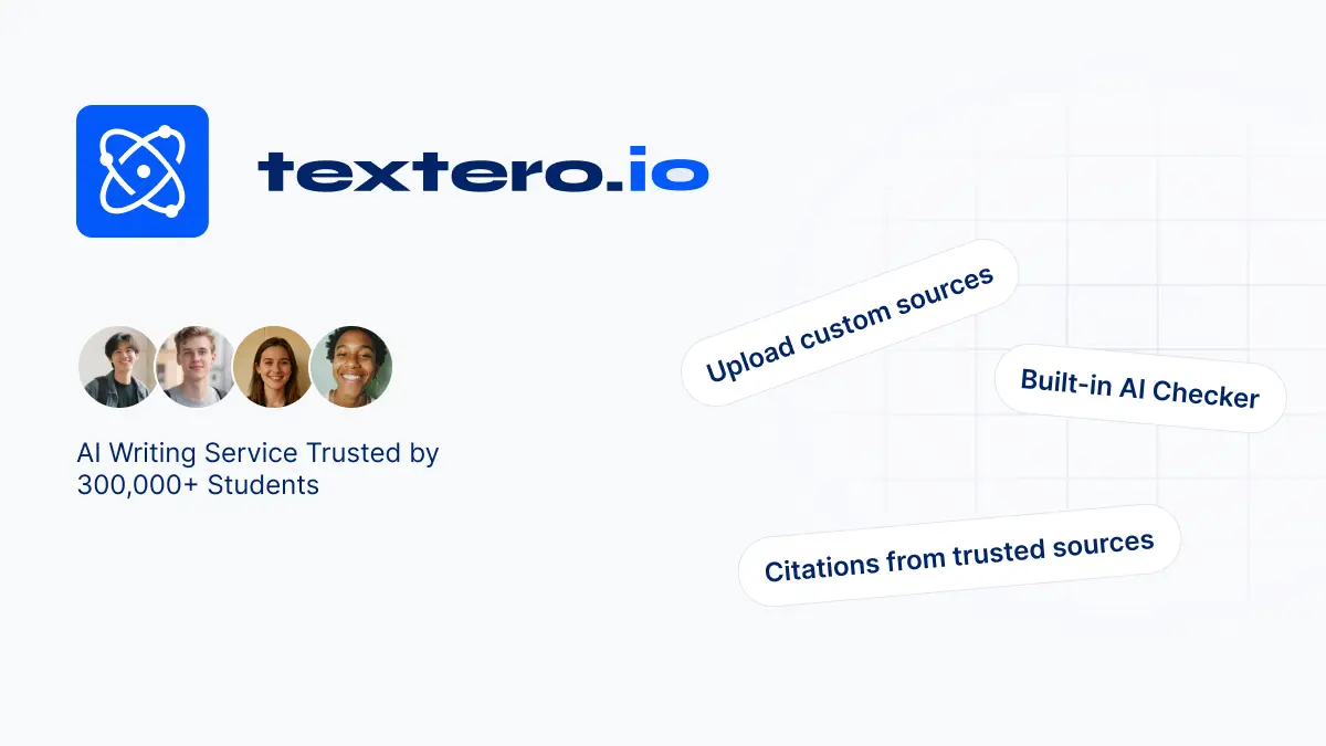 Textero AI Essay Writer官网首页截图