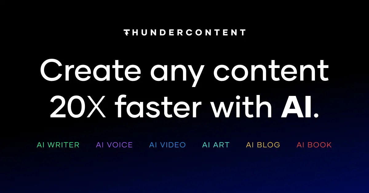 Thundercontent官网首页截图
