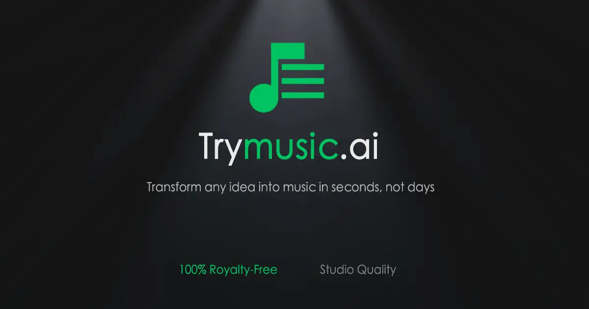 Trymusic AI官网首页截图