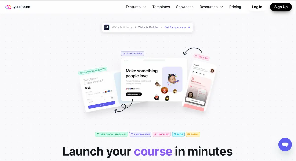 Typedream官网首页截图