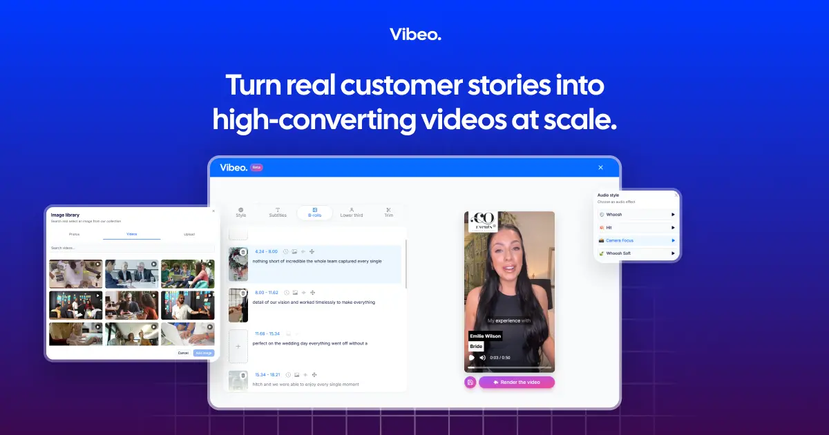 Vibeo AI官网首页截图