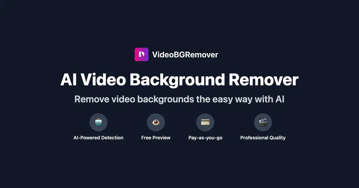Video Background Remover官网首页截图