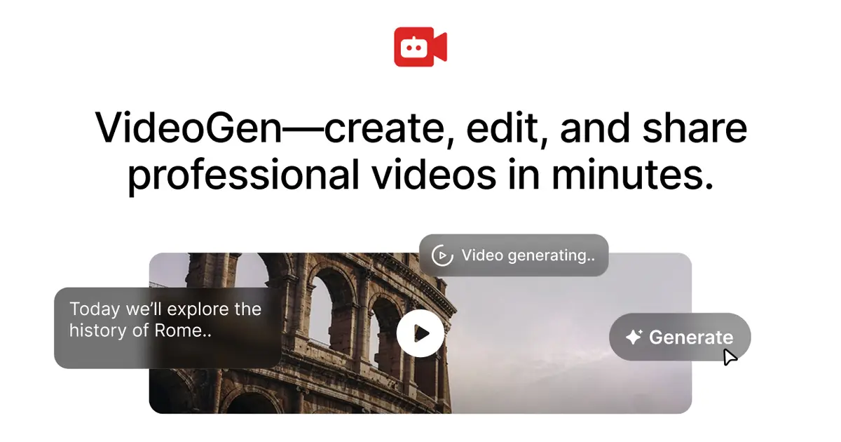 VideoGen官网首页截图
