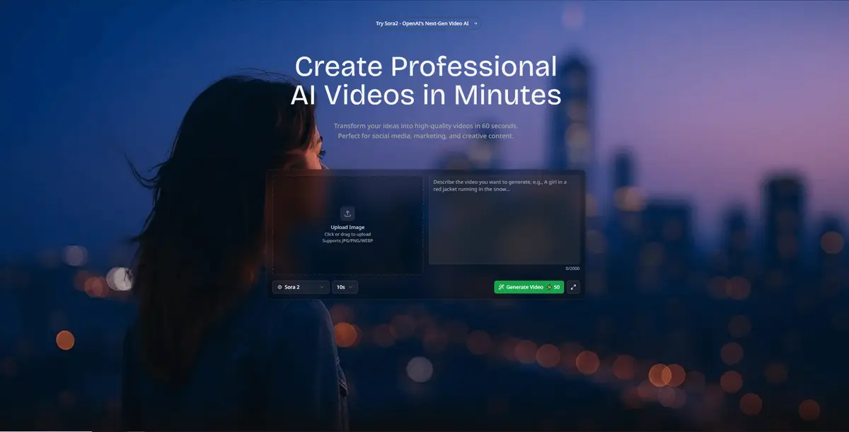 Wan 2.7 AI Video Generator官网首页截图