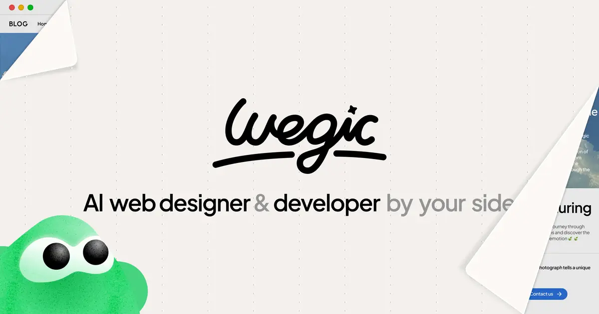 Wegic AI建站官网首页截图